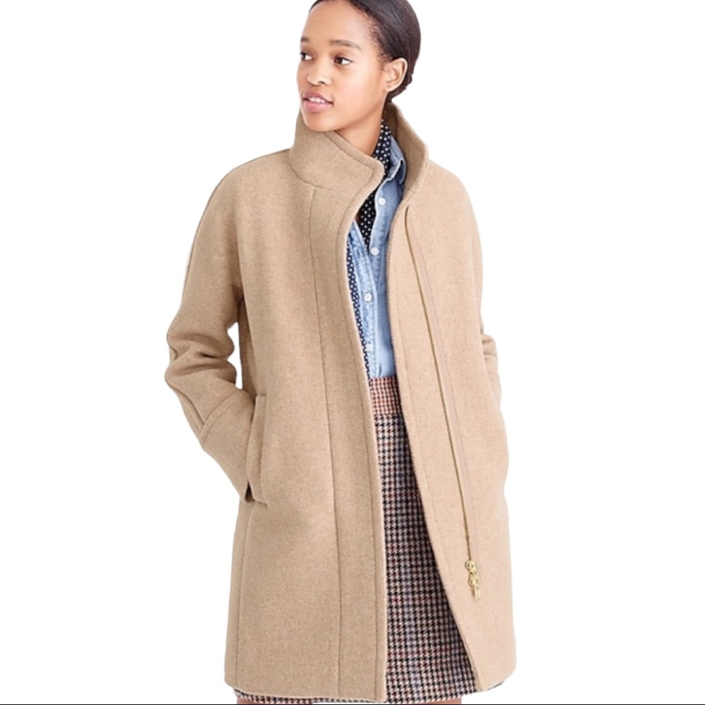 J Crew Stadium Cloth Cocoon Coat - Sand 4